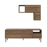 Set comoda TV maro din PAL melaminat 144 cm Heaton Decortie